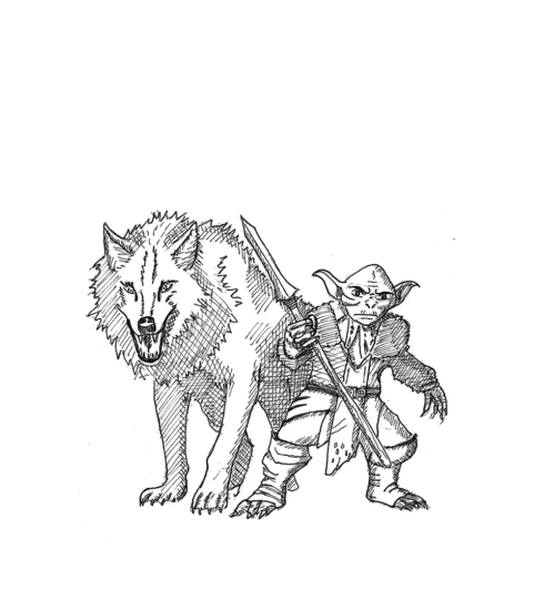 Goblin Wolfrider for DnD